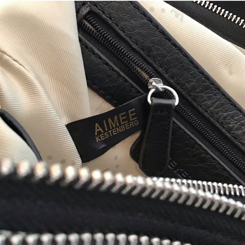 Aimee Kestenberg Green and Black Leopard Satchel - Picture 3 of 11